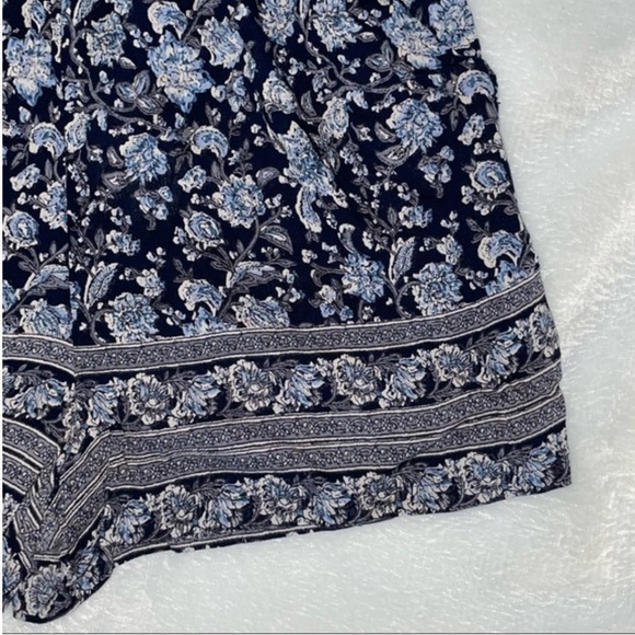 Nwt Angie florence boho shorts women size medium waist blue white flowy @ - Picture 5 of 8